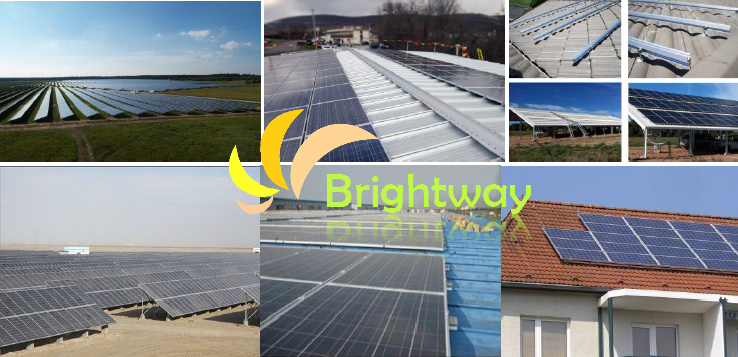solar trilho de alumínio de montagem para sistema de energia solar