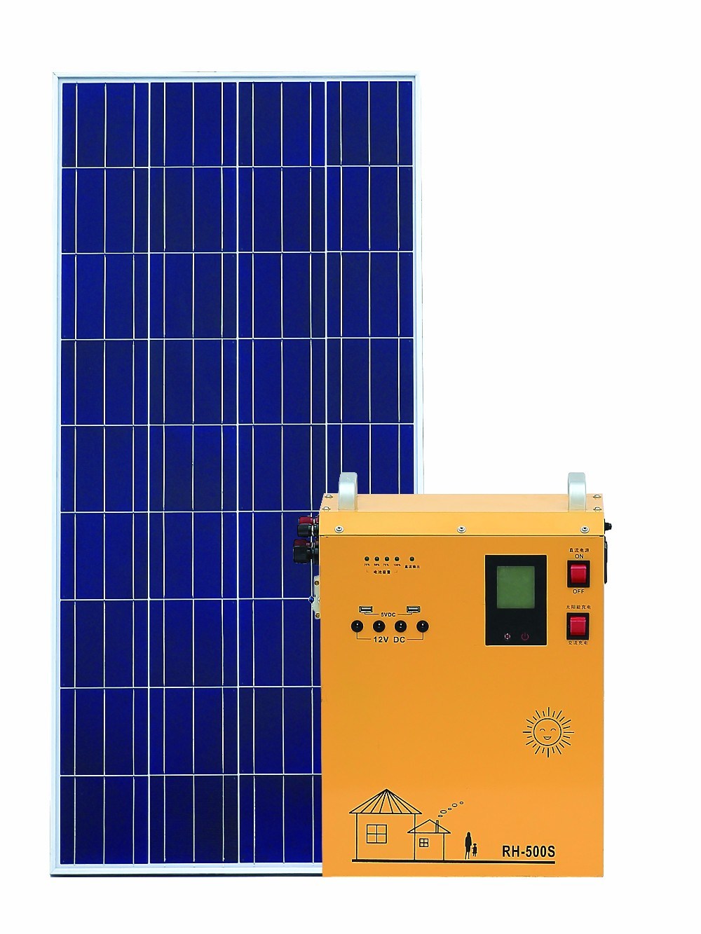 DC Sistema de iluminação de energia solar portátil para fã de TV PC